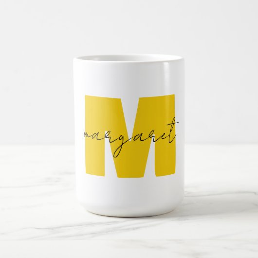 Mug Lettres Initiales De Monogramme Personnalisées Nom (Centre)
