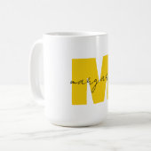 Mug Lettres Initiales De Monogramme Personnalisées Nom (Devant gauche)