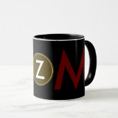 Mug Lettres initiales de nom customisées (Devant droit)