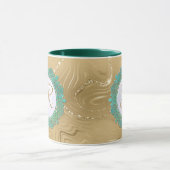 Mug Lettres Initiales Monogramme Élégant avec Mandala (Centre)