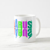 Mug Lettres joyeuses colorées de Biélorussie (Devant droit)