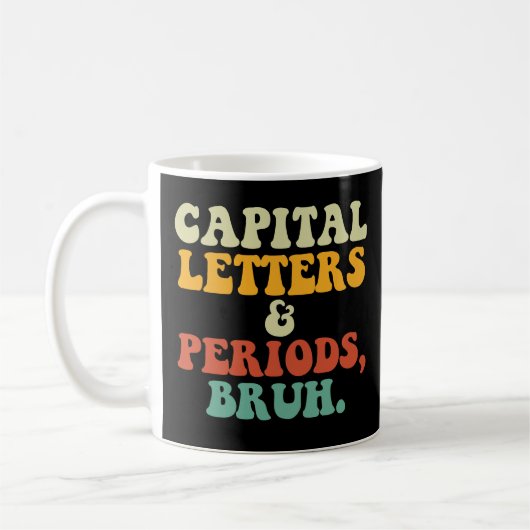Mug Lettres Majuscules Et Points Bruh (Gauche)