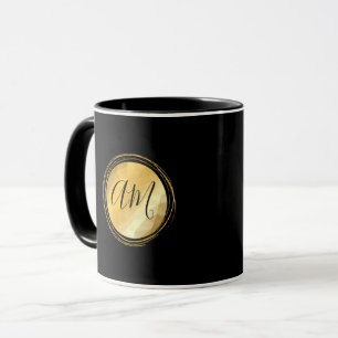 Mug Lettres monographiques personnalisées à cadre méta