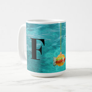 Mug Lettres personnalisées Ocean Water & Fish Coffee M