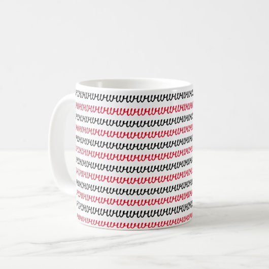 Mug Lettres rouges et noires (Devant gauche)