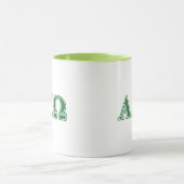Mug Lettres vertes d'Omega de Chi d'Alphi (Centre)