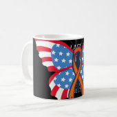 Mug Leucémie Cancer du Sang États-Unis Drapeau América (Devant gauche)