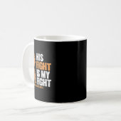 Mug Leucémie Conscience Son Combat Est Mon Combat Leuc (Devant gauche)