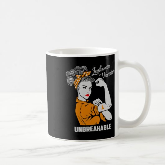 Mug Leucémie Guerrier Incassable Conscience Cadeau Com (Droite)
