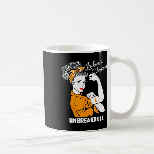 Mug Leucémie Guerrier Indestructible Conscience Cadeau (Droite)