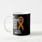 Mug Leucémie Le combat de ma fille est ma lutte contre (Gauche)