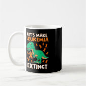 Mug Leukemia Dinosaur Orange Ribbon Hématologue Repti (Gauche)