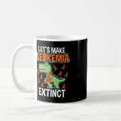 Mug Leukemia Dinosaur Orange Ribbon Hématologue Repti (Gauche)