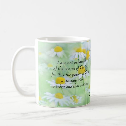 Mug L'Évangile du Christ - Romains 1:16 (Gauche)
