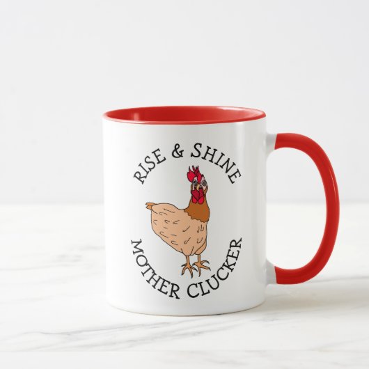 Mug Lève et brillante Mère Clucker Drôle Humour de pou (Droite)