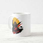 Mug Lève-toi. Résiste. Dirige. Graphisme de Cafard Reb (Devant gauche)