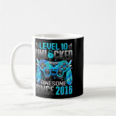 Mug Level 10 Unlocked Awesome Since 2016 10th Birthday (Gauche)