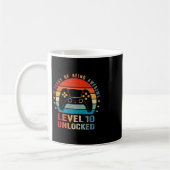 Mug Level 10 Unlocked Shirt Funny Video Gamer 10th Bir (Gauche)