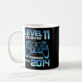 Mug Level 11 Unlocked Video Game Party 11th Birthday G (Gauche)