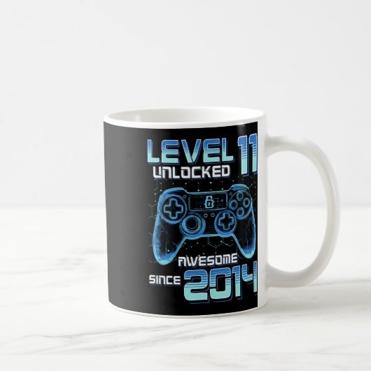 Mug Level 11 Unlocked Video Game Party 11th Birthday G (Droite)
