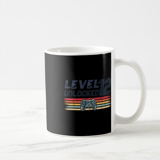 Mug Level 12 Unlocked Video Game 12th Birthday Gamer B (Droite)