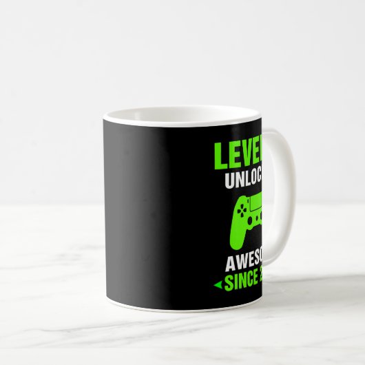 Mug Level 13 Unlocked Awesome 2008 Video Game 13th Bir (Devant droit)