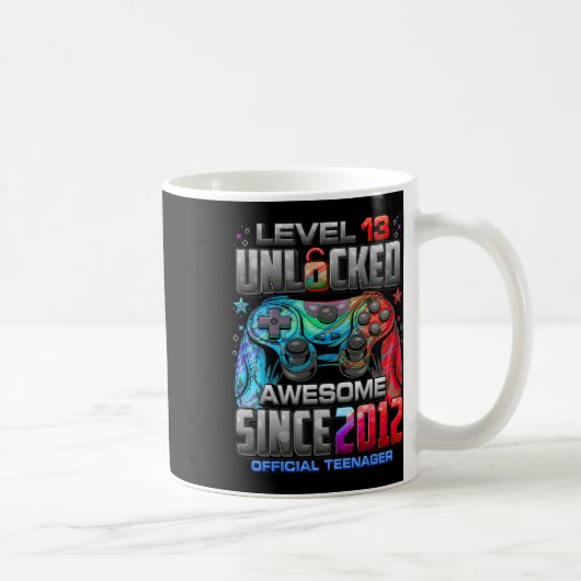 Mug Level 13 Unlocked Awesome Since 2012 13th Birthday (Droite)