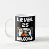 Mug Level 25 Unlocked Video Game 25th Birthday Gift  (Gauche)
