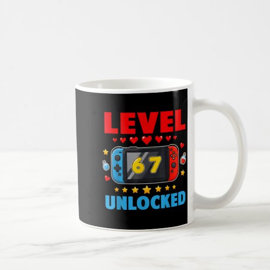 Mug Level 67 Unlocked Gamer 67 Six Seven 6 7 Kids 67 Y (Droite)