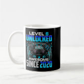 Mug Level 6 Unlocked Awesome Since 2020 6th Birthday G (Gauche)