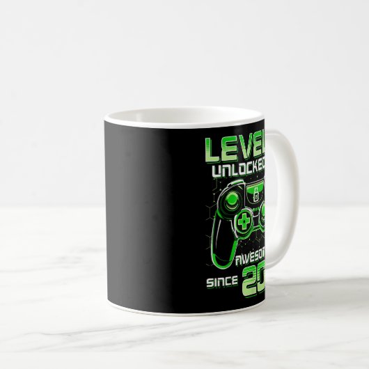 Mug Level 8 Unlocked Awesome Since 2018 8th Birthday G (Devant droit)
