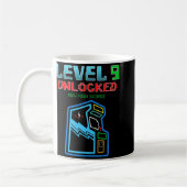 Mug Level 9 Unlocked New High Score Arcade Game Birthd (Gauche)