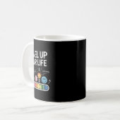 Mug Level Up Your Life Progress Bar Gamer Motivation  (Devant gauche)