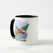 Mug Lever de soleil dans la cour de ferme - Violets Bl (Devant gauche)