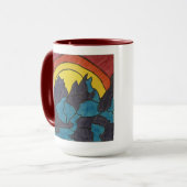 Mug Lever de soleil dans les montagnes (Devant gauche)