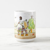 Mug Lever de soleil de observation de fille de robot (Centre)