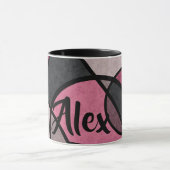 Mug Lever de soleil rose, abstrait (Centre)