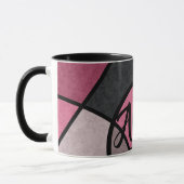 Mug Lever de soleil rose, abstrait (Gauche)