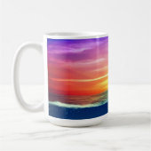 Mug Lever de soleil sur l'océan & calligraphie (Gauche)
