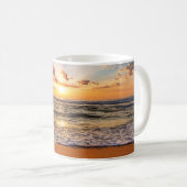 Mug Lever d'océan, horizon bleu profond. (Devant droit)
