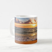 Mug Lever d'océan, horizon bleu profond. (Devant gauche)