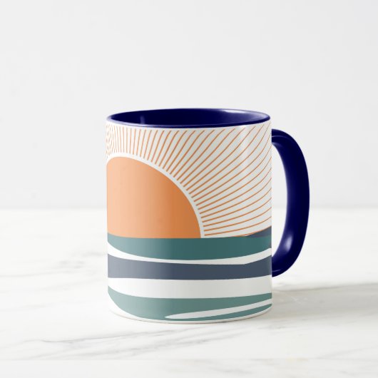 Mug Lever du soleil au bord de la mer (Devant droit)