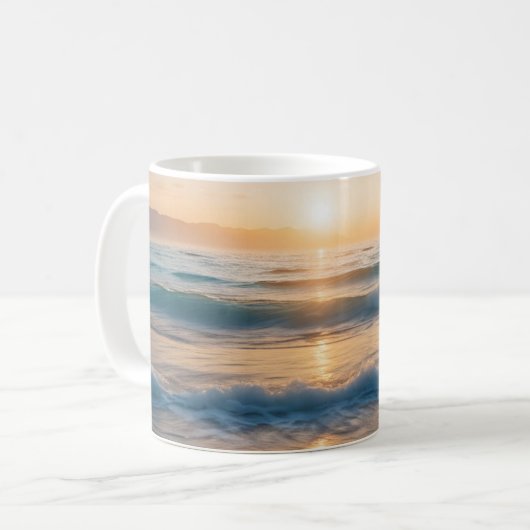 Mug Lever du soleil sur la plage (Devant gauche)