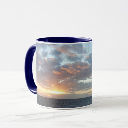 Mug Lever du soleil sur Sea I Pastel Seascape (Devant gauche)