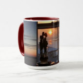 Mug Lever du soleil, tulipes et lac gelé (Devant gauche)