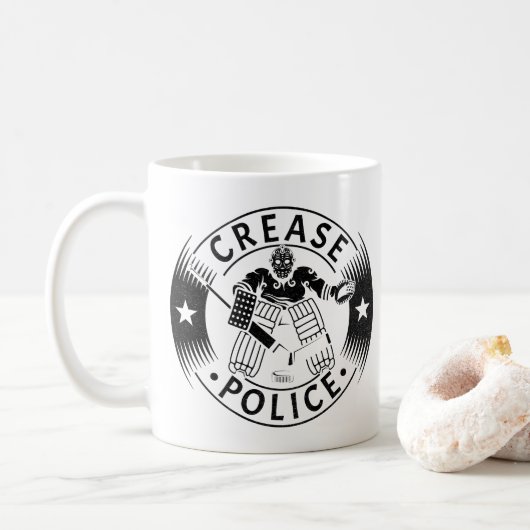 Mug Lever Police Hockey Goalie Netminder (Avec donut)