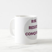 Mug Lever. Résister. Conquérir. (Devant gauche)