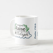 Mug Lever un psaume de Hallelujah 150:6 (Devant gauche)