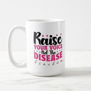 Mug Levez la voix personnalisé qjote cancer du sein