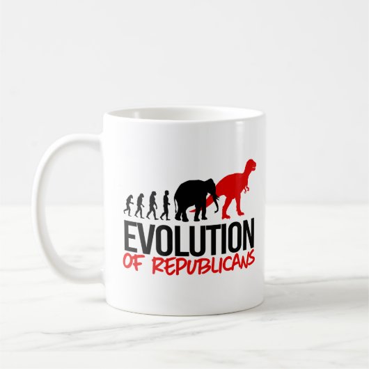 Mug L'évolution des Républicains en Dinosaures (Gauche)